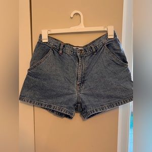 High waisted vintage denim shorts